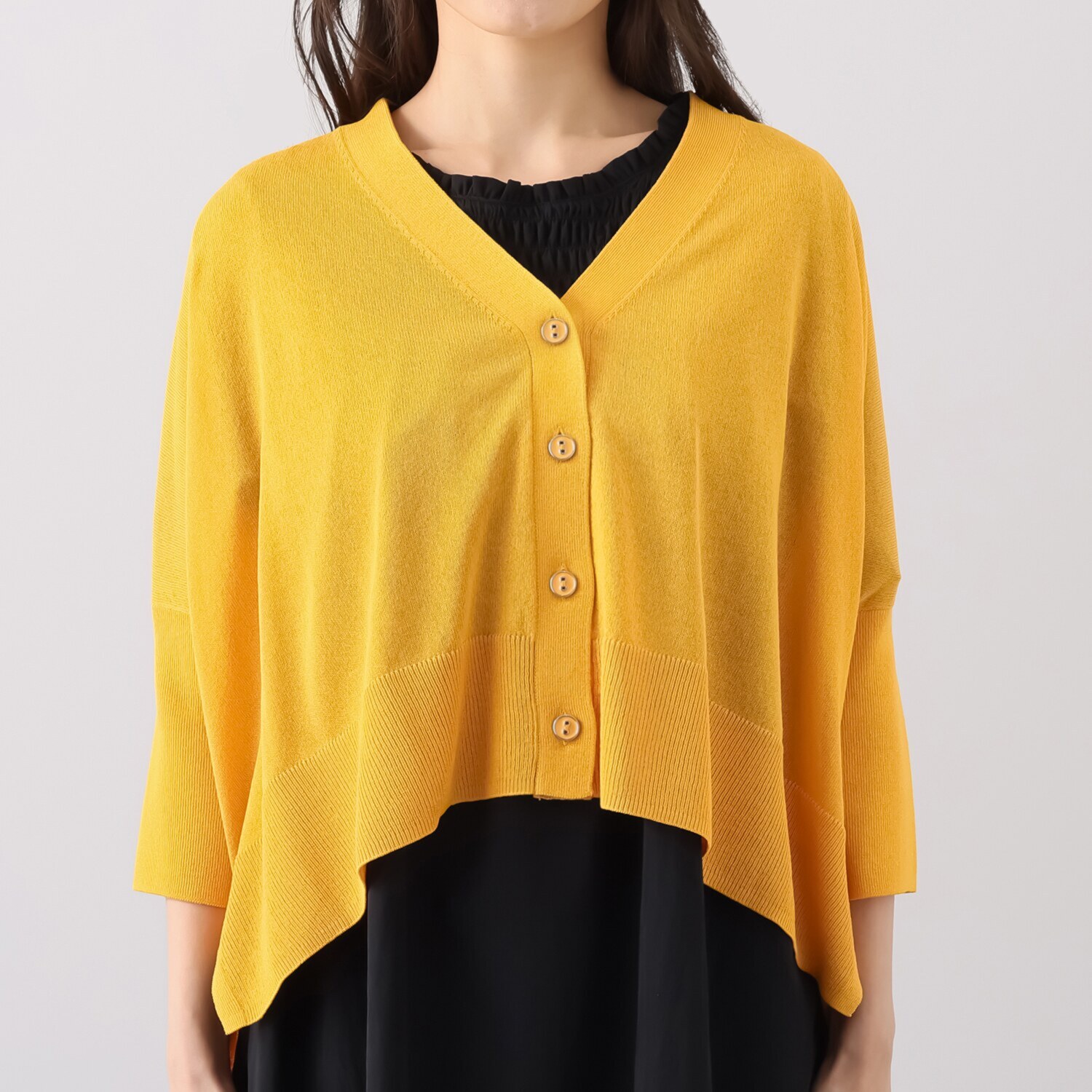 アリュメット 五分袖カーディガン