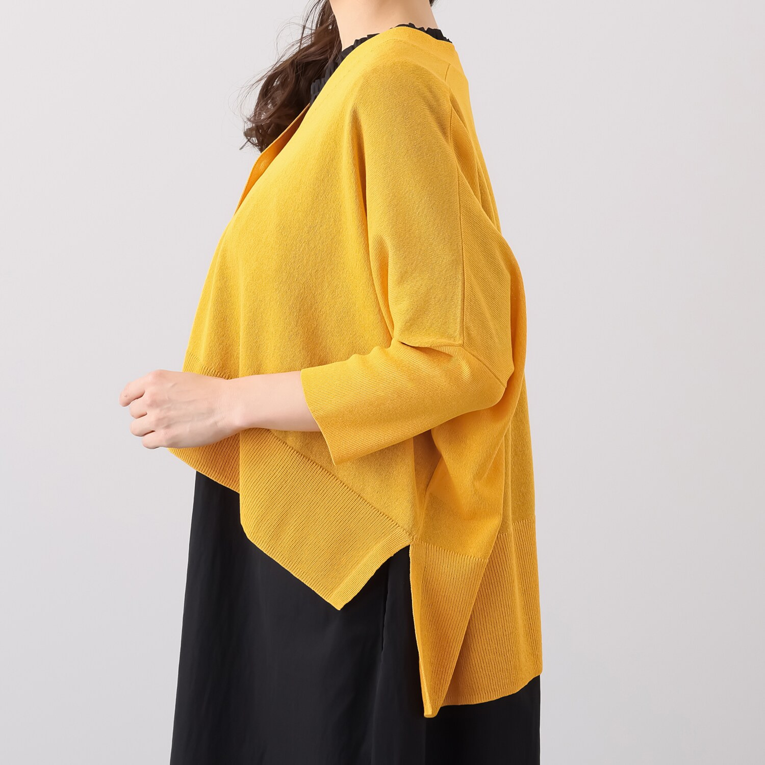 アリュメット 五分袖カーディガン