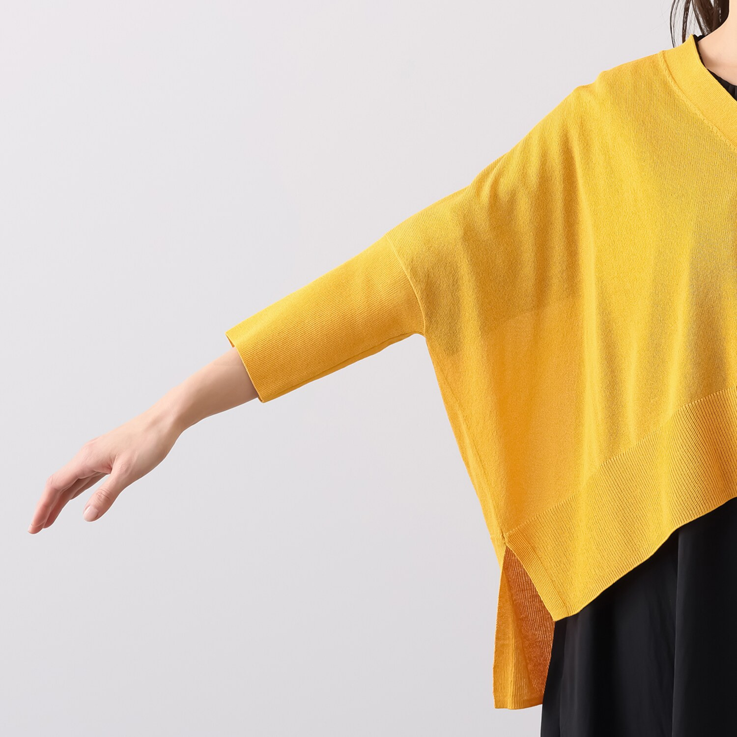 アリュメット 五分袖カーディガン