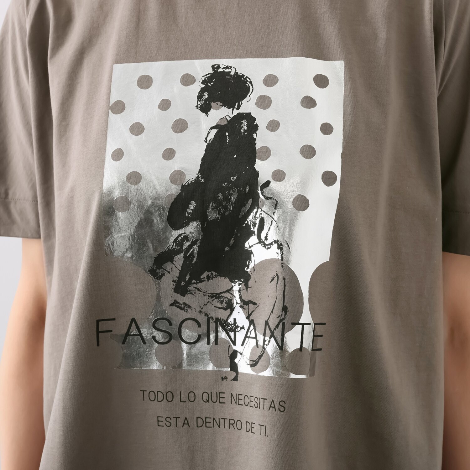 アリュメット 箔プリント カットソープルオーバー