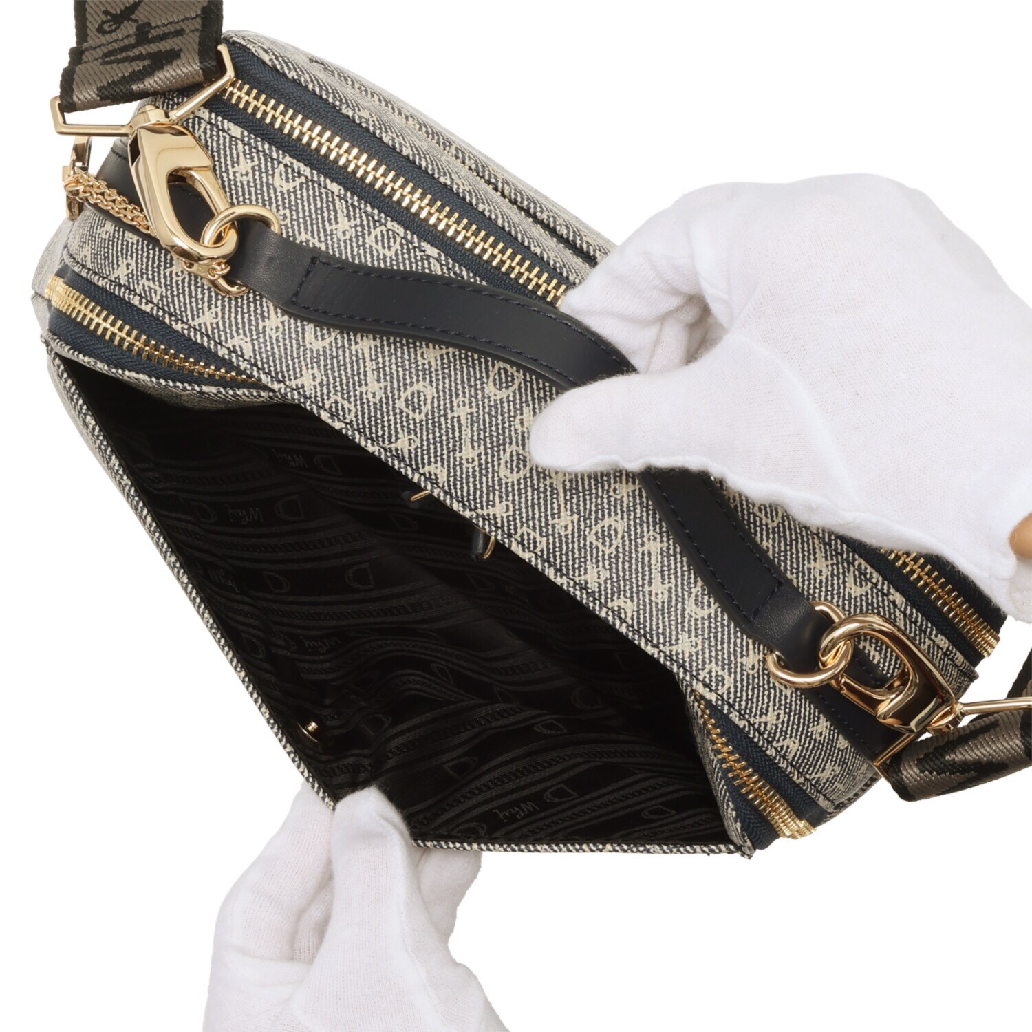 ホワイ “ハーネスプリント” ２ウェイボックスバッグ