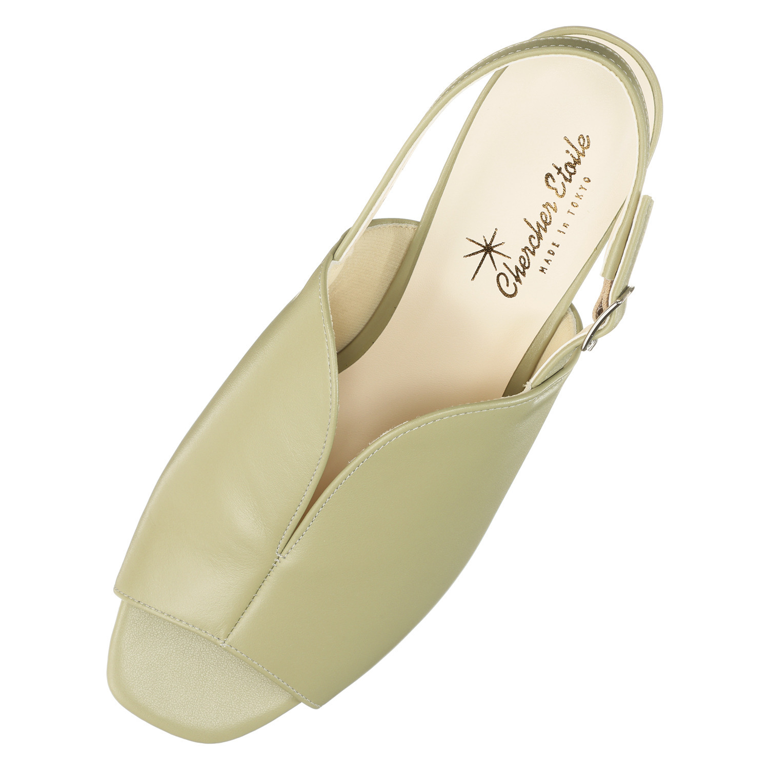 シェルシェエトワール メイドイン東京 牛革柔らか仕立て あか抜け５ｃｍヒール リリーカットサンダル