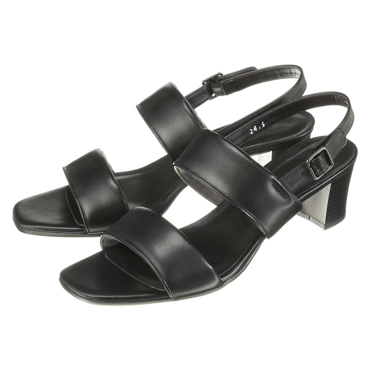 シェルシェエトワール メイドイン東京 牛革柔らか仕立て あか抜け５ｃｍヒール ふかふかベルトサンダル