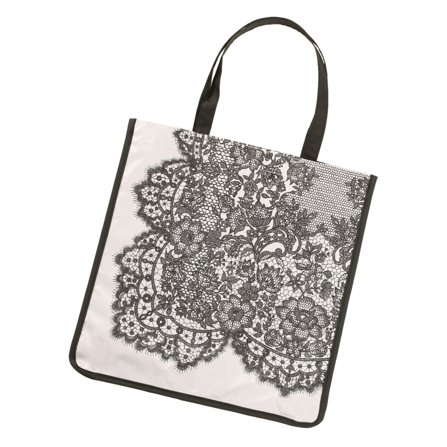 ジュエルレース バイ　ブルーミング 収納バッグ付 簡単開閉 晴雨兼用折りたたみ日傘