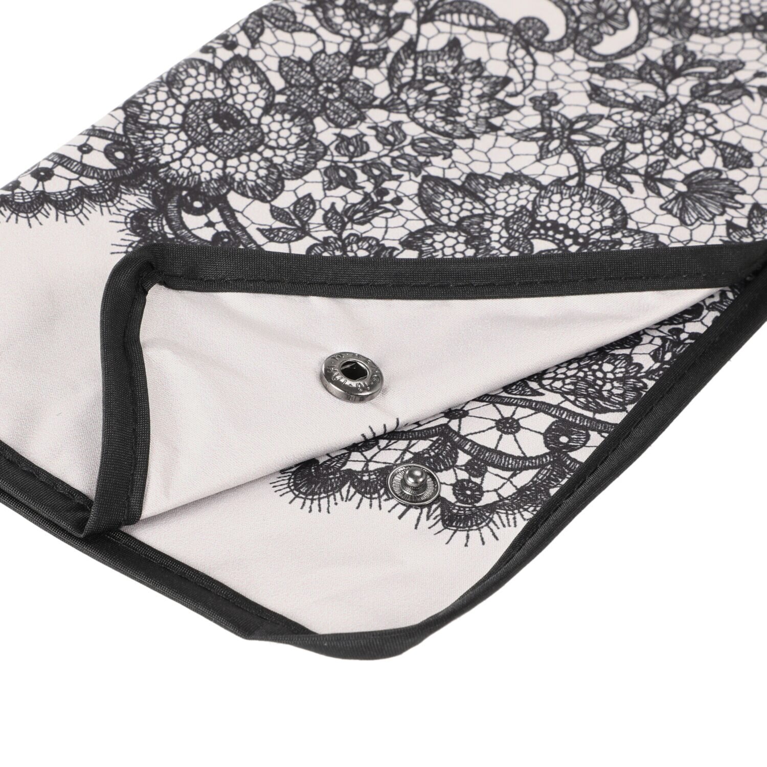 ジュエルレース バイ　ブルーミング 収納バッグ付 簡単開閉 晴雨兼用折りたたみ日傘