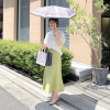 ジュエルレース バイ　ブルーミング 収納バッグ付 簡単開閉 晴雨兼用折りたたみ日傘