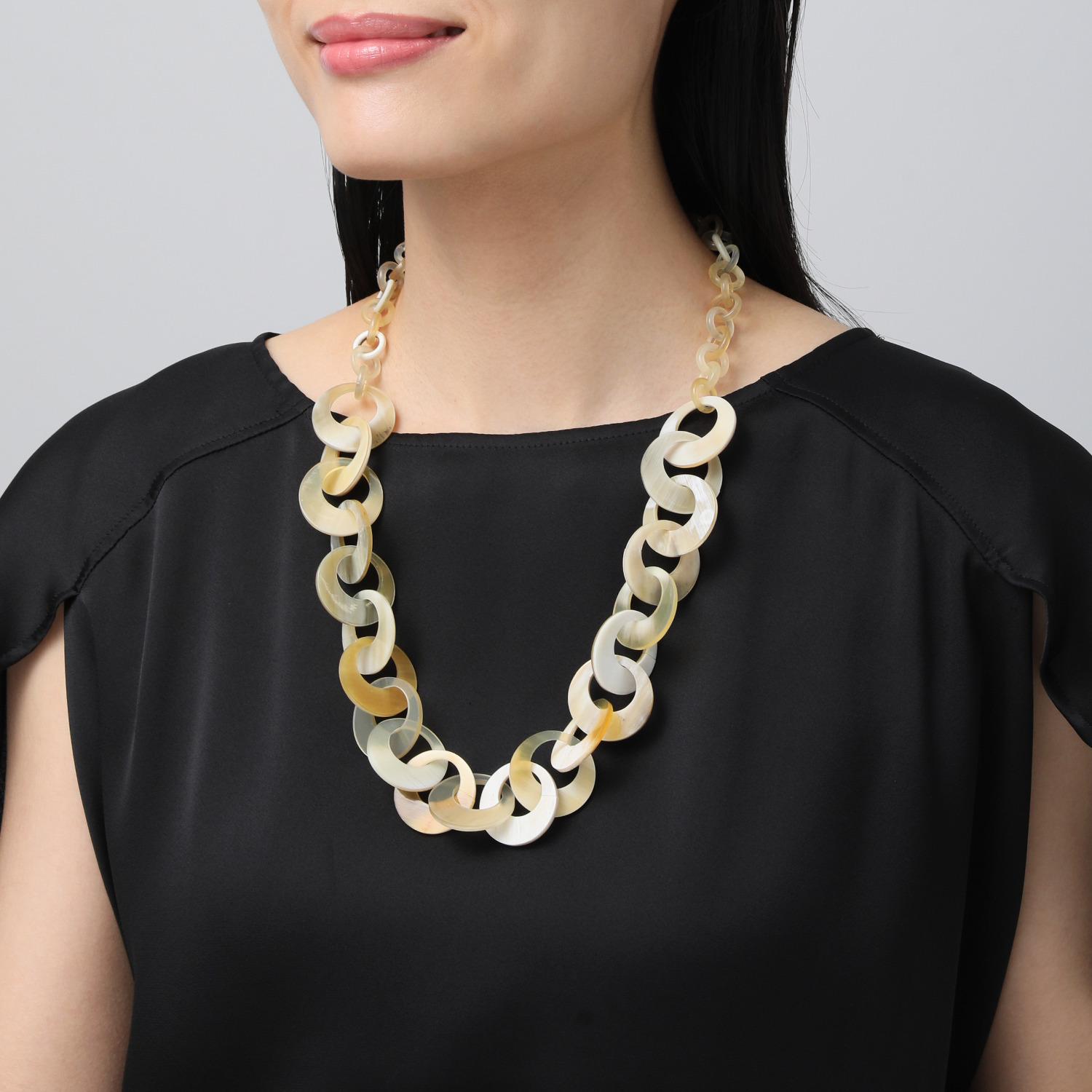 ミル・レーヴ 水牛 ラウンドチェーンデザイン ネックレス