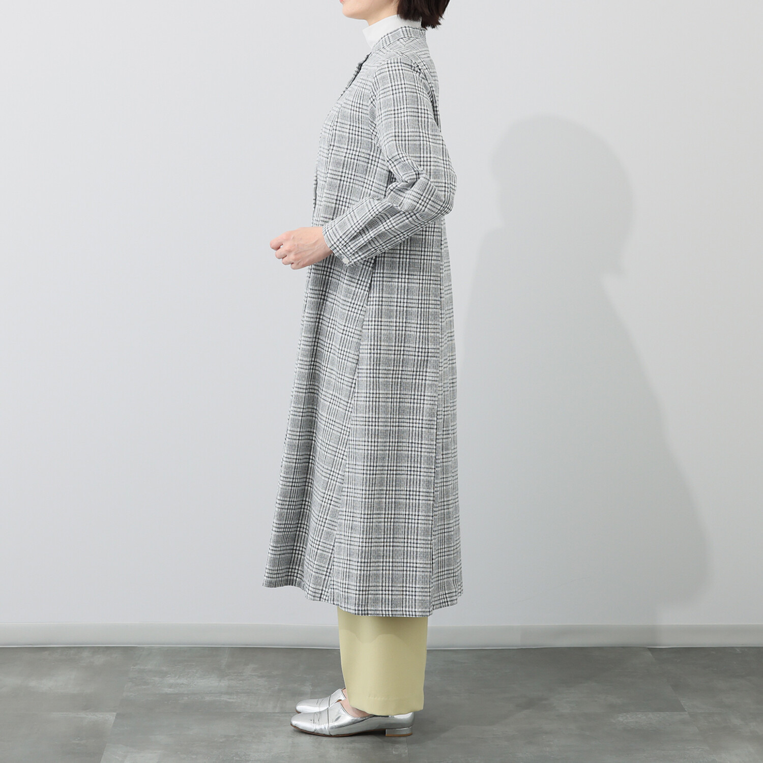 オカモト商店 ギエモン 久留米かすり 前開きワンピース