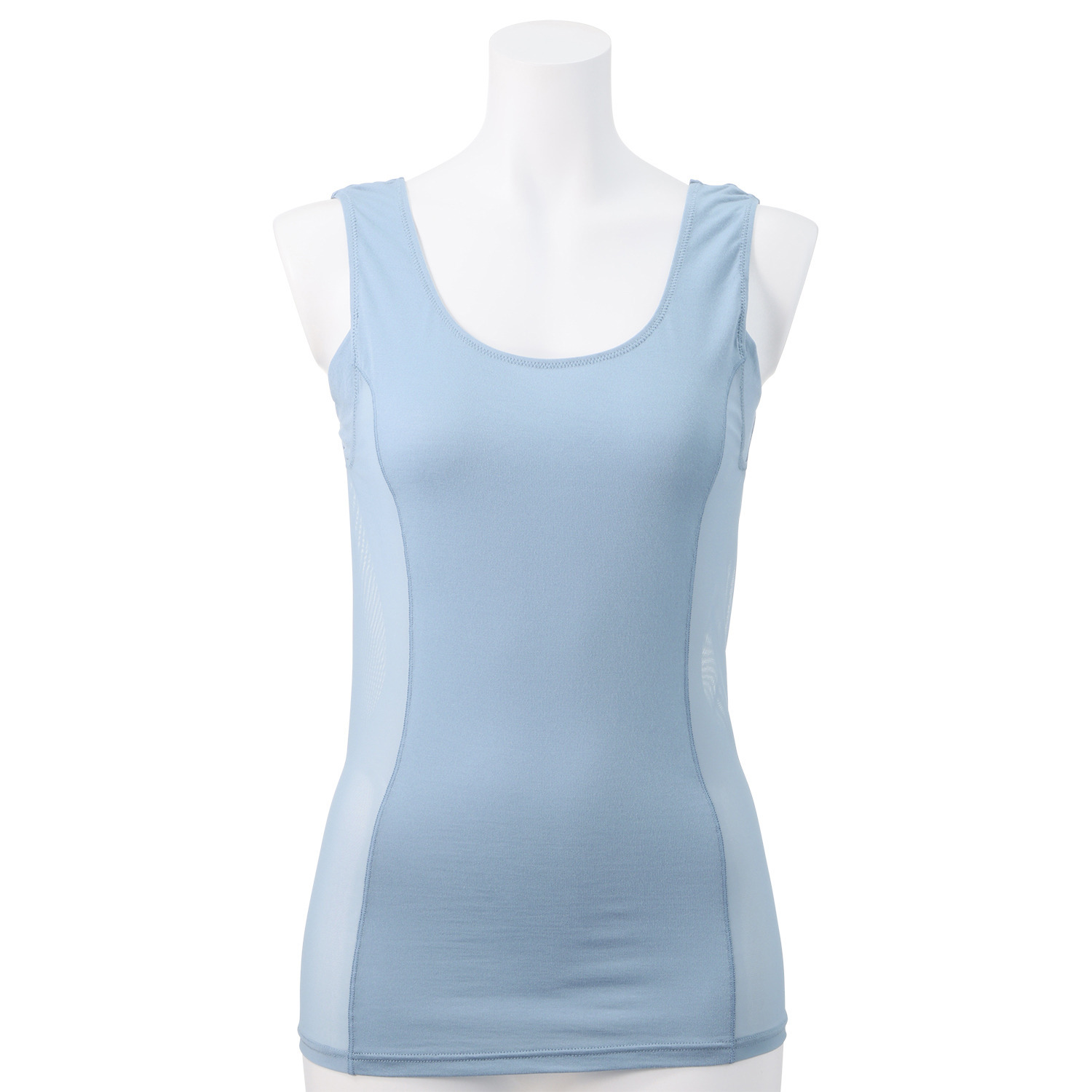 涼感ビューティー 接触冷感 汗取り付 脇メッシュタンクトップ ２枚セット