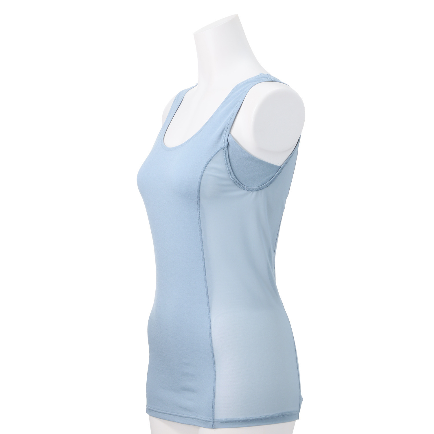 涼感ビューティー 接触冷感 汗取り付 脇メッシュタンクトップ ２枚セット