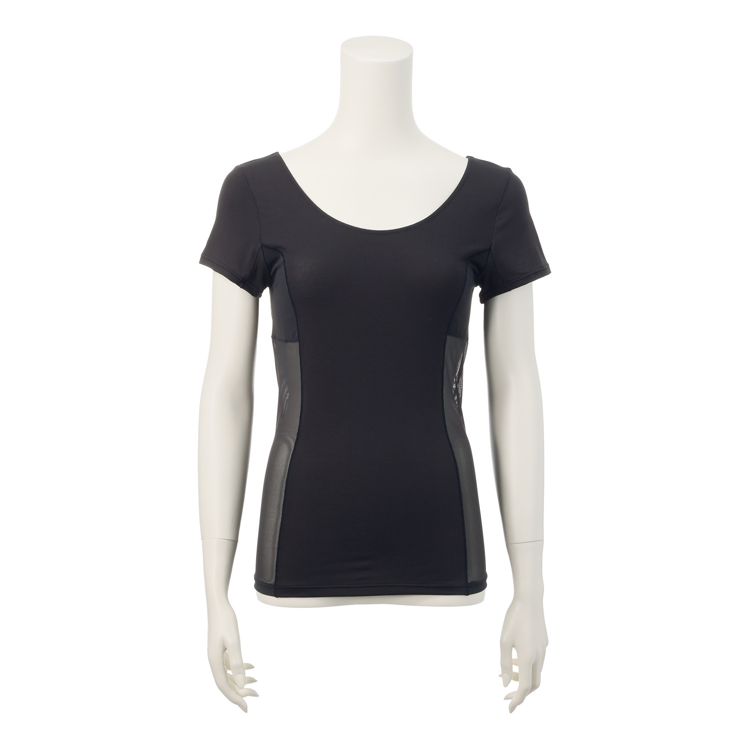 涼感ビューティー 接触冷感 汗取り付 脇メッシュ フレンチスリーブインナー ２枚セット