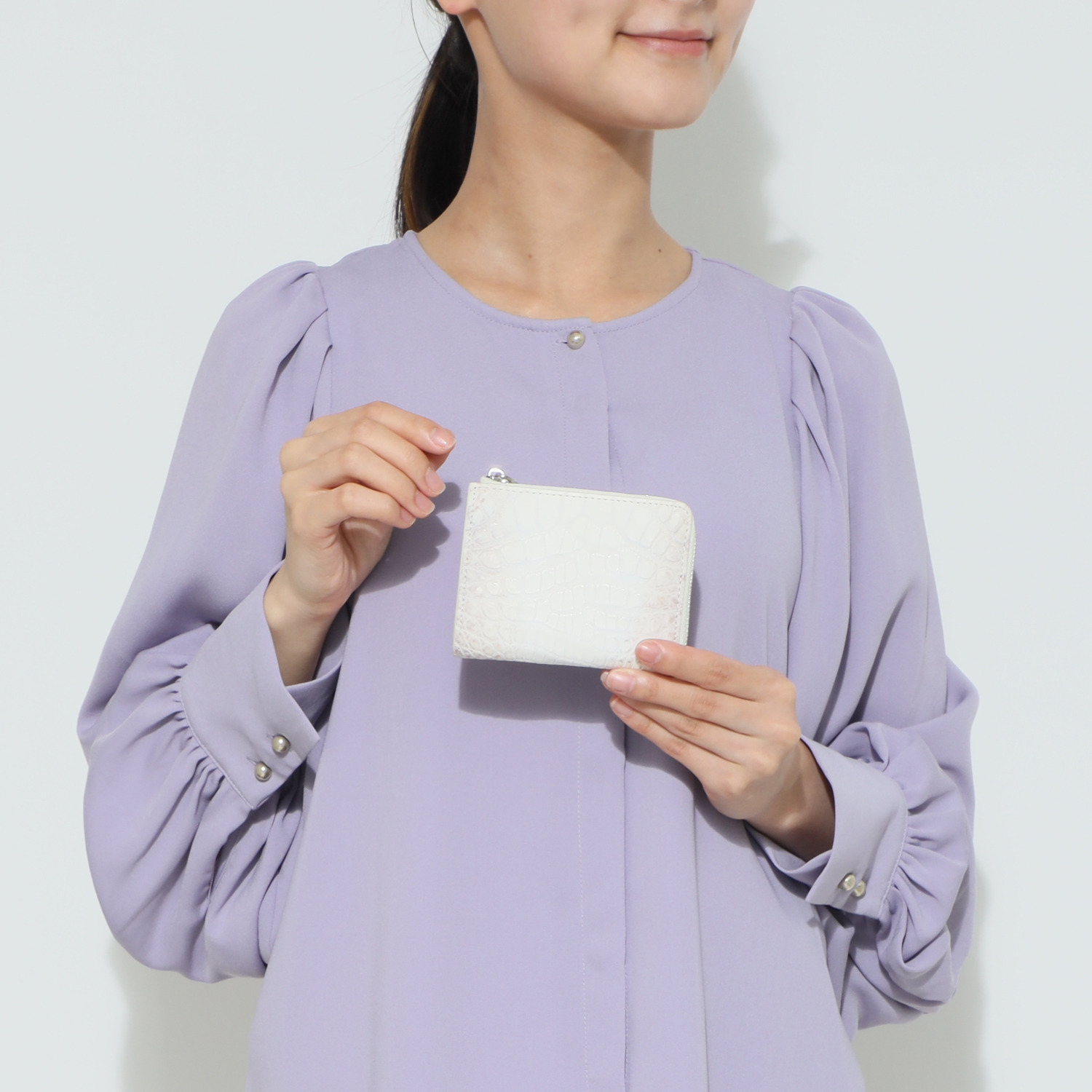 アランチャ ヒマラヤクロコダイル Ｌ字型ミニウォレット