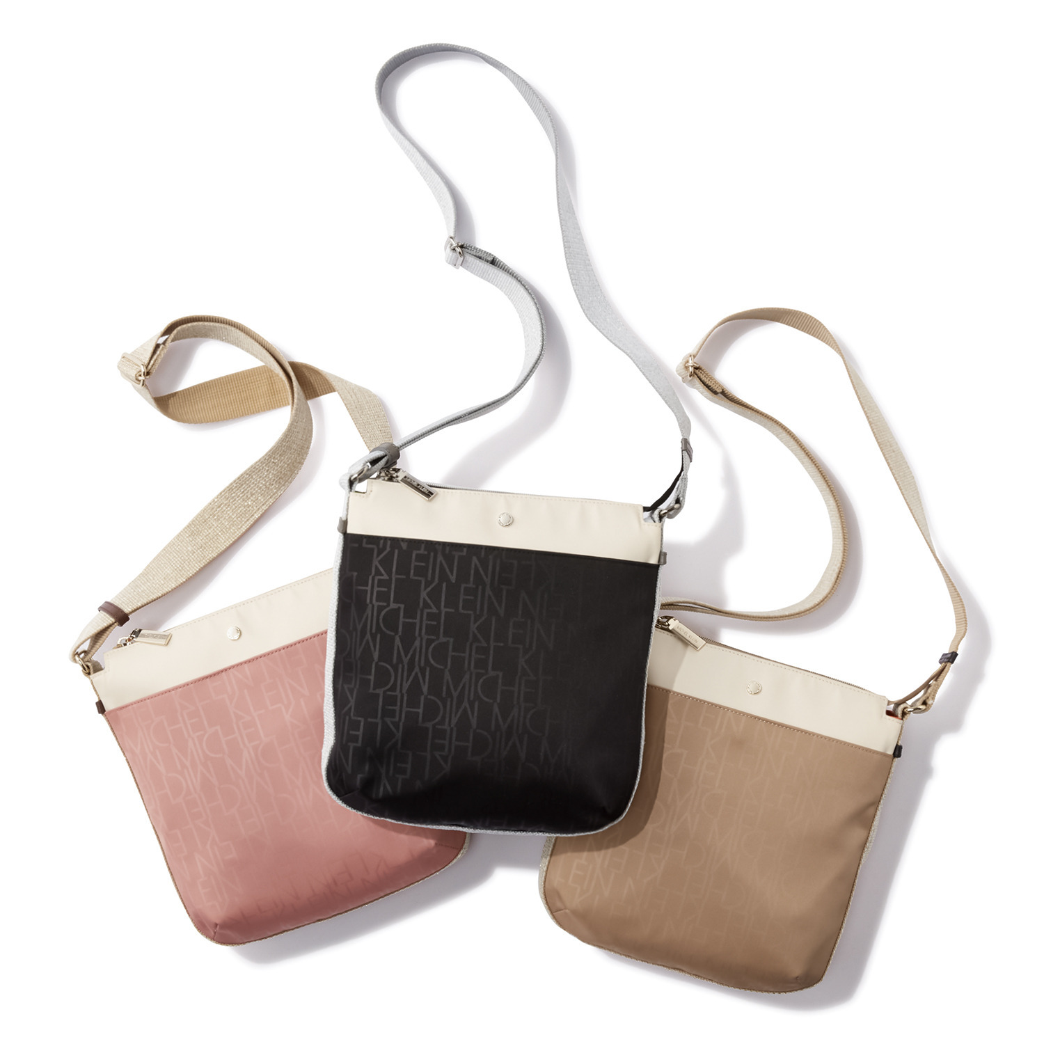 ミッシェル　クラン はっ水 ホットエンボス 縦ショルダーバッグ