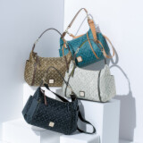 クリスチャン　オリビエ ショップチャンネル デビュー１５周年 はっ水ジャガード 百合エンボスショルダー付 ソフトタッチ ２ウェイショルダーバッグ