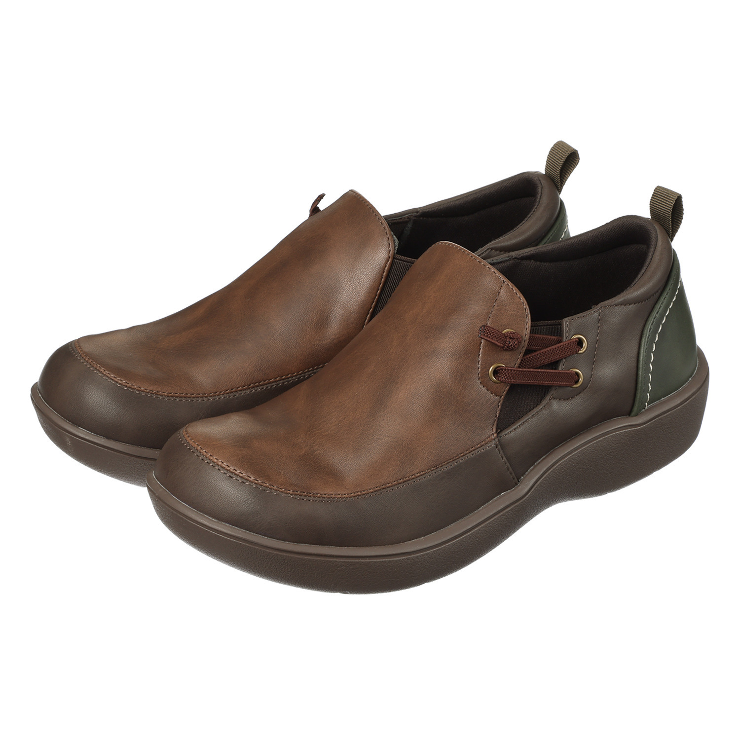 モズ サイドゴムで履きやすい！ 軽量 カジュアルスリッポン