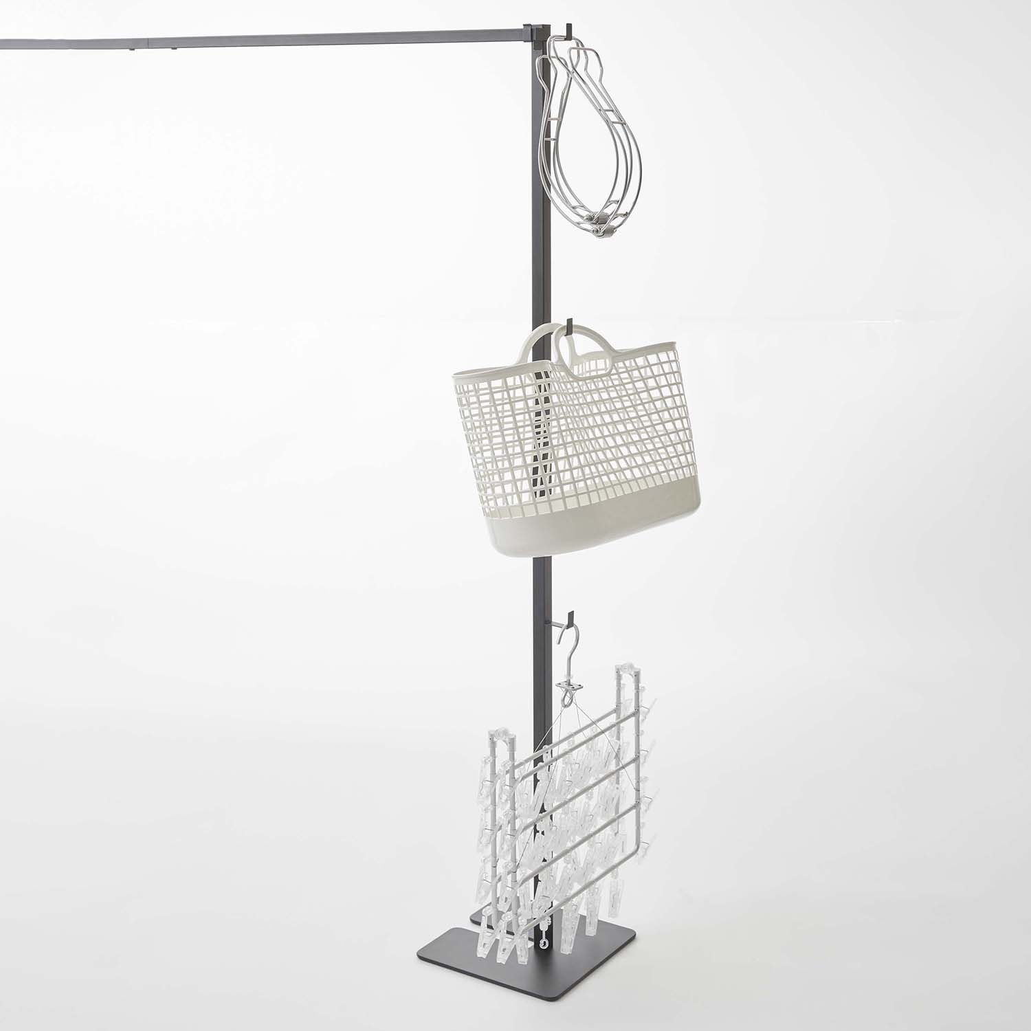 山崎実業　タワー サッと広げて簡単設置！ 折り畳み室内物干し