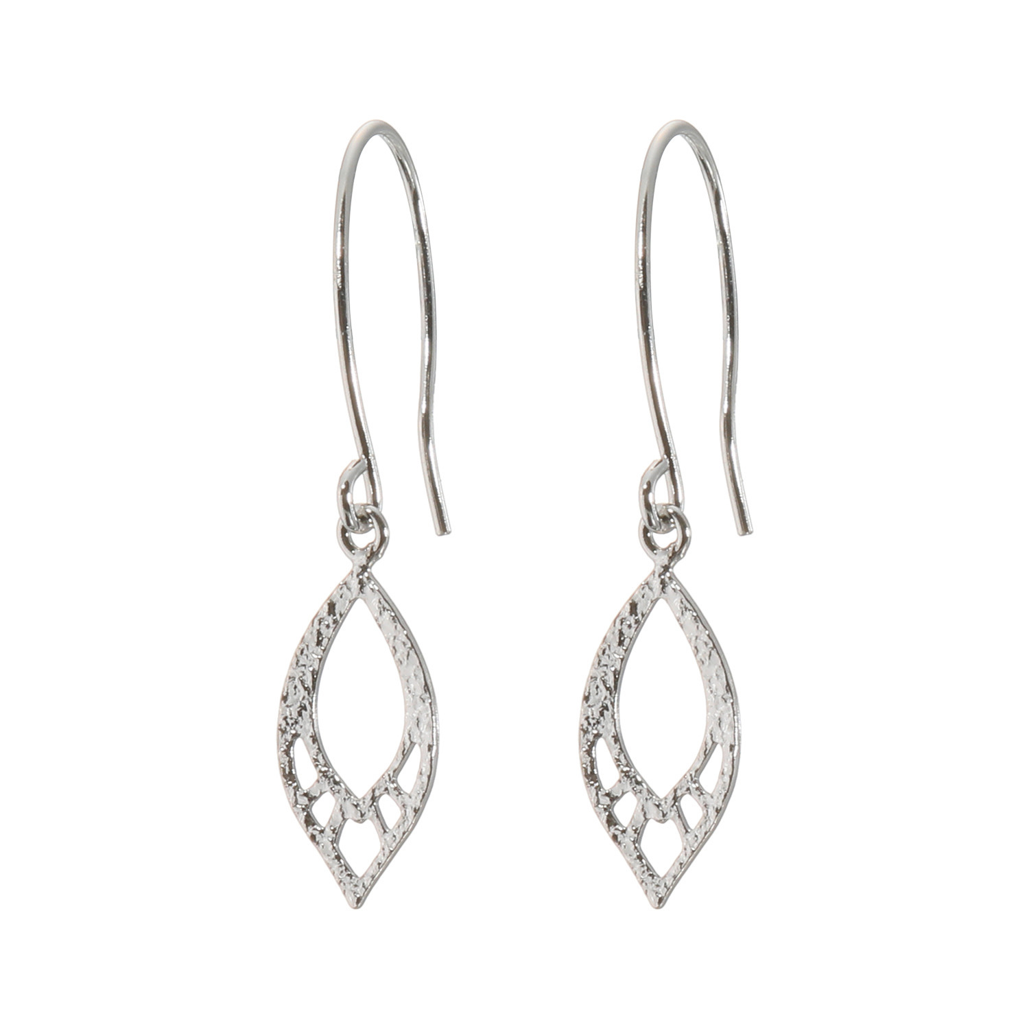 エムイー・ブリランテ プラチナ９００ オープンリーフ 透かしフックピアス