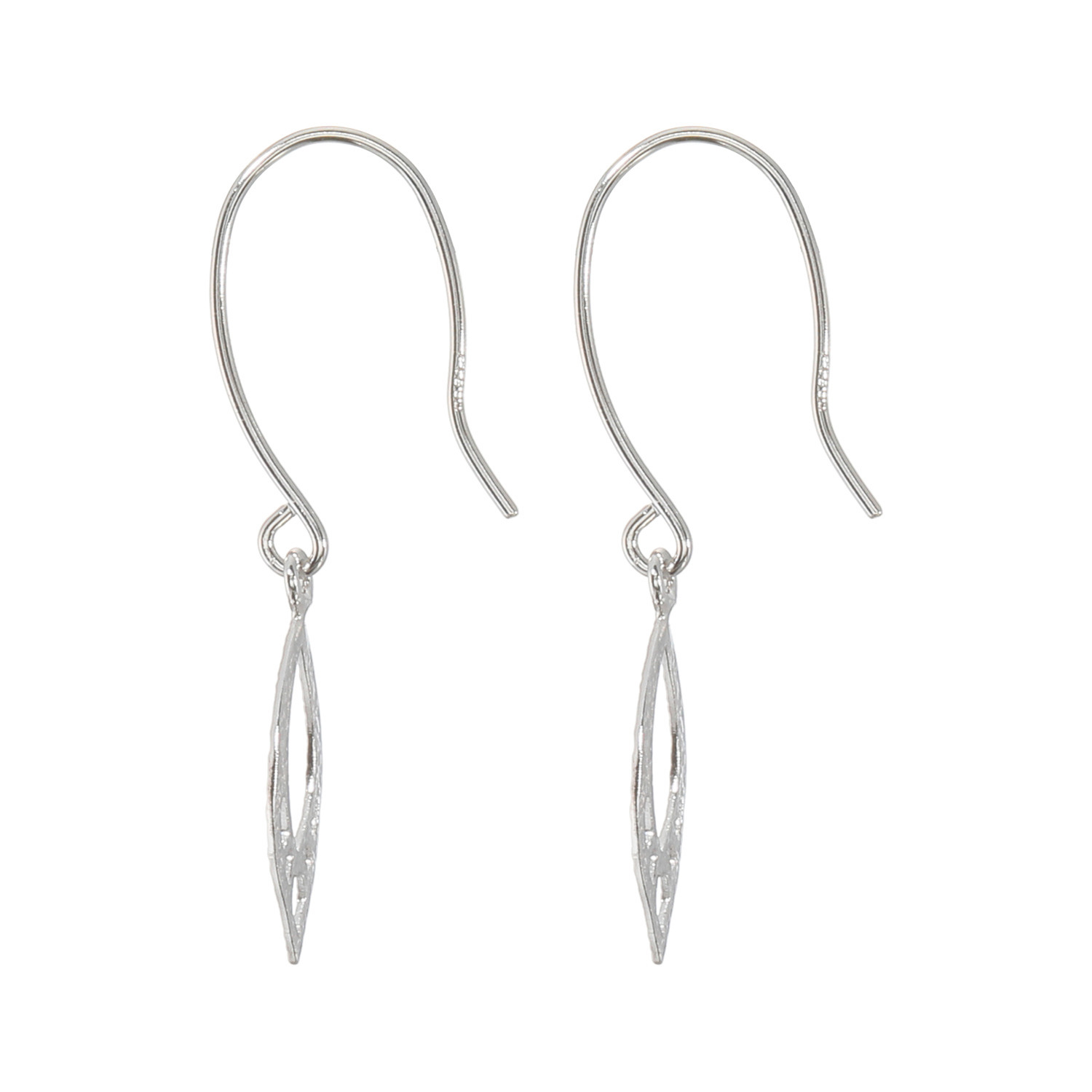 エムイー・ブリランテ プラチナ９００ オープンリーフ 透かしフックピアス