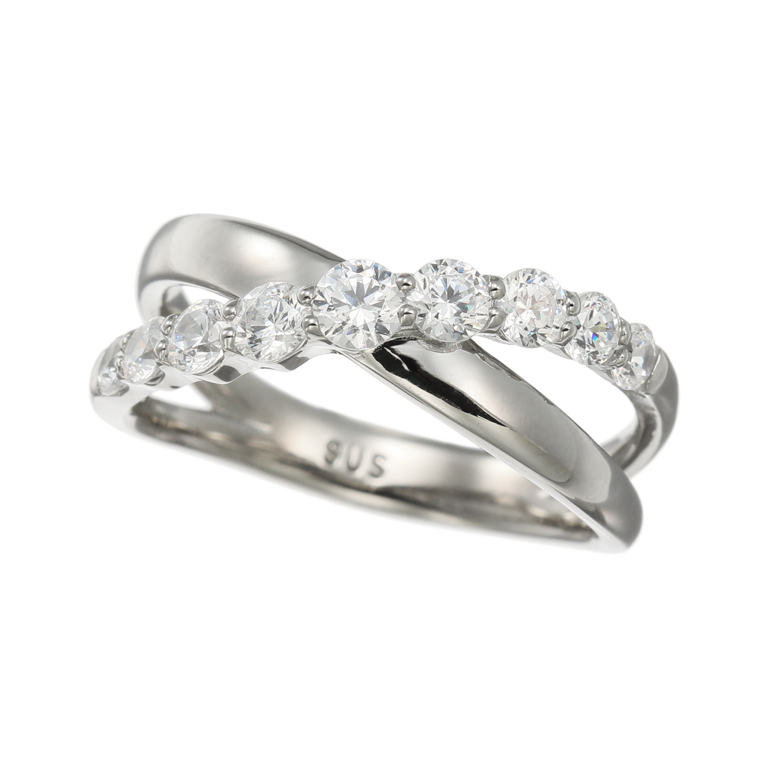 ステングレイス サージカルステンレス プレシオサ社製ＣＺ クロッシングデザイン リング