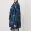 イロフシ 手染めの一点もの 独自の藍墨による絞り染め 藍墨日輪コットン まといカーディガン