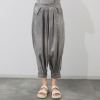 イロフシ 手染めの一点もの 高級なテンセル使用 足首が細く見えて 活動しやすい 天泣裾タックワイドパンツ