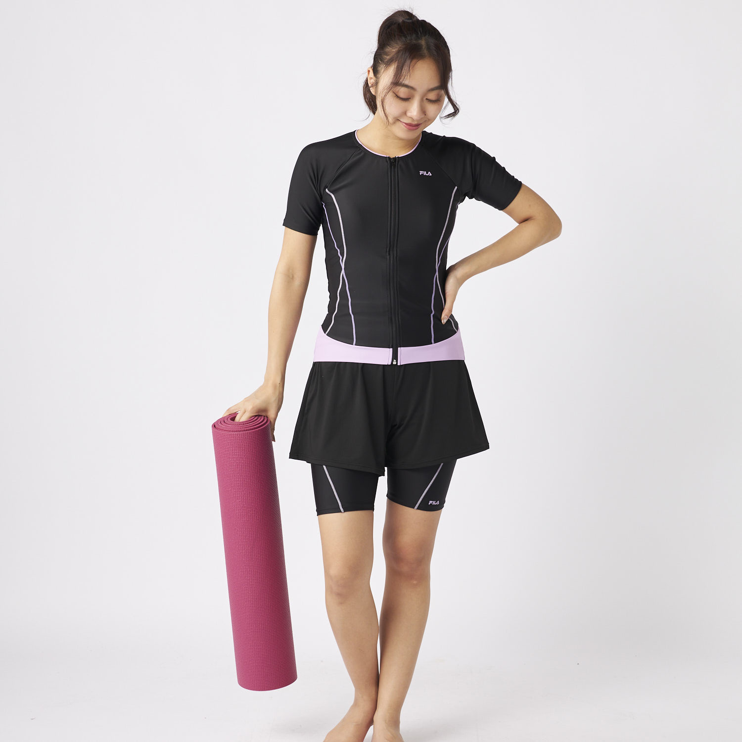 フィラ セパレーツ水着＆ キュロットパンツ＆ キャップ＆ゴーグルで 他と差がつく５点セット