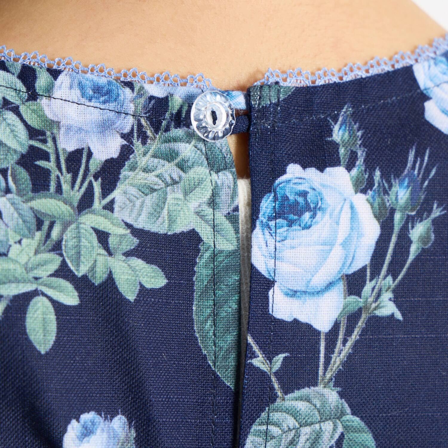 ラ　ルイス ルドゥーテ ブルーローズ エプロン