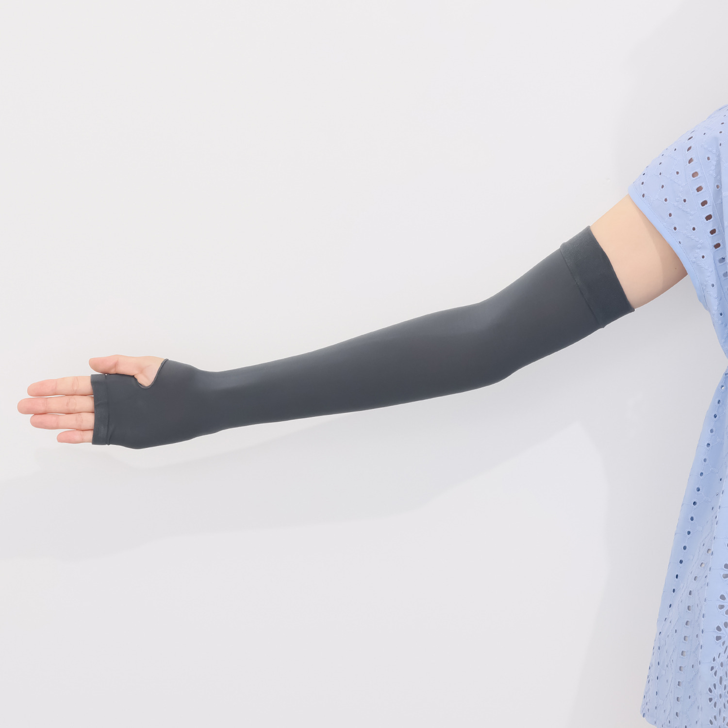 福助 日本製 ＵＶカット・接触冷感 キシリトール加工 ひんやり伸び〜る アームカバー４色セット