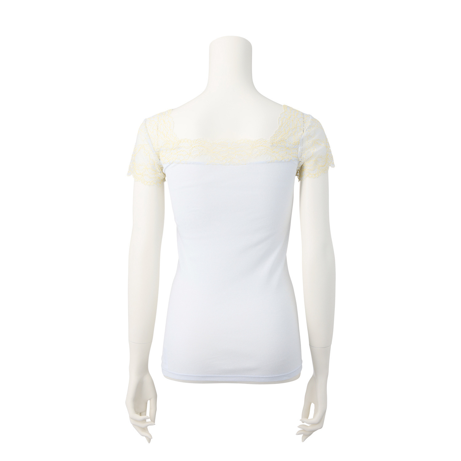 肌ごころ カラーはお任せ！ 綿１００％ フレンチスリーブ レーシータンクトップ お楽しみ２枚セット