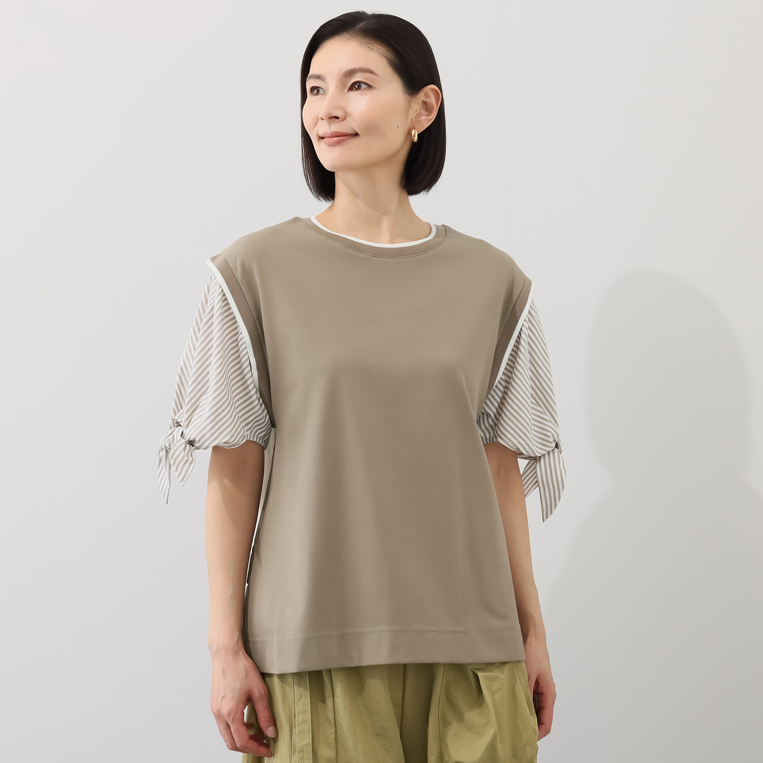 アリュメット 袖リボンプルオーバー