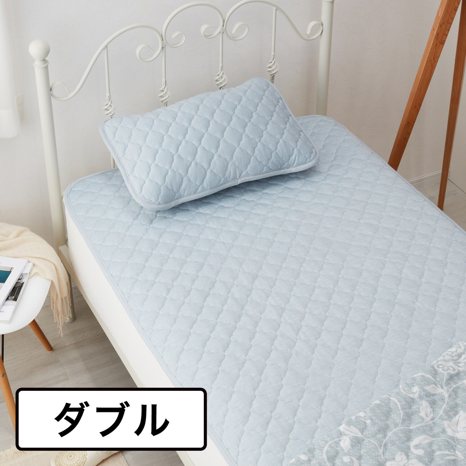 モリリン 抜群のひんやり感！ 柔らかな手触り デオコールド 消臭・防ダニ 敷きパッド ＜ダブル＞