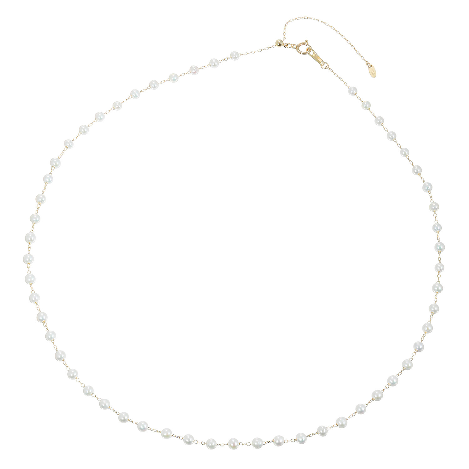 ペレフェリーク １０Ｋ ベビー淡水パール スペシャルピッチ ステーションネックレス