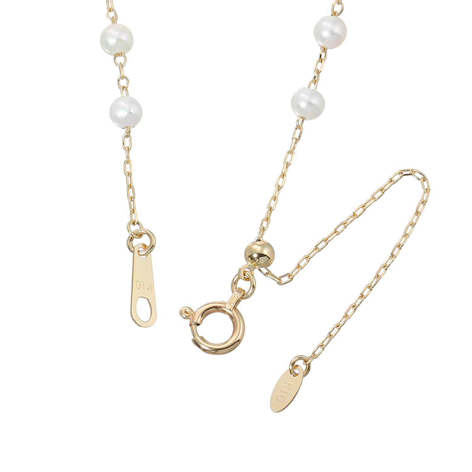 ペレフェリーク １０Ｋ ベビー淡水パール スペシャルピッチ ステーションネックレス