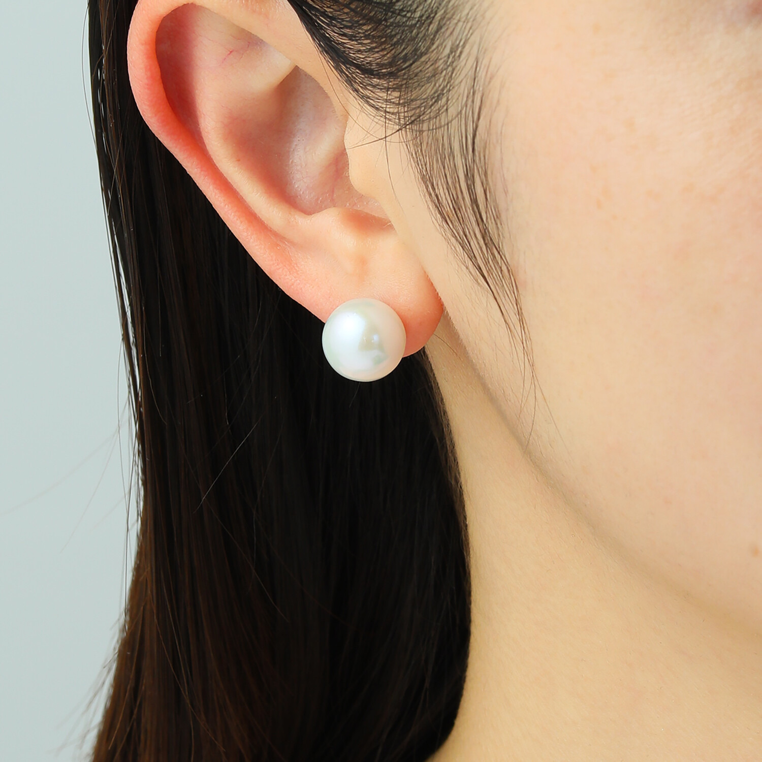 ペレフェリーク 淡水パール シンプルデザイン スタッド イヤリング／ピアス