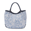 ラルジュ レース調フラワープリント ハンドバッグ