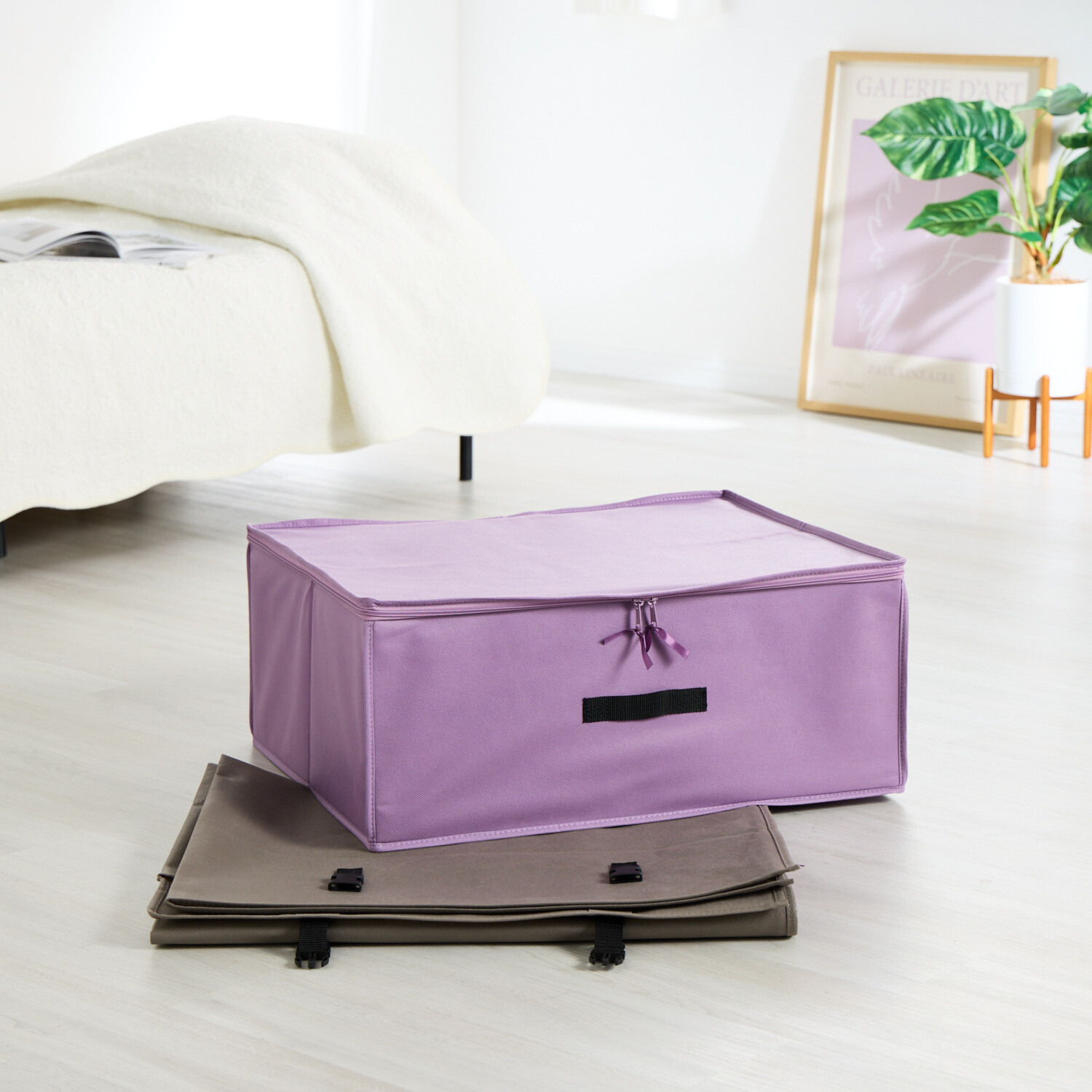 ｎｉｓｈｉｋａｗａ ふとん屋が考えた おふとんに優しい 収納ボックス 除湿シート付 ＜ダブル＞