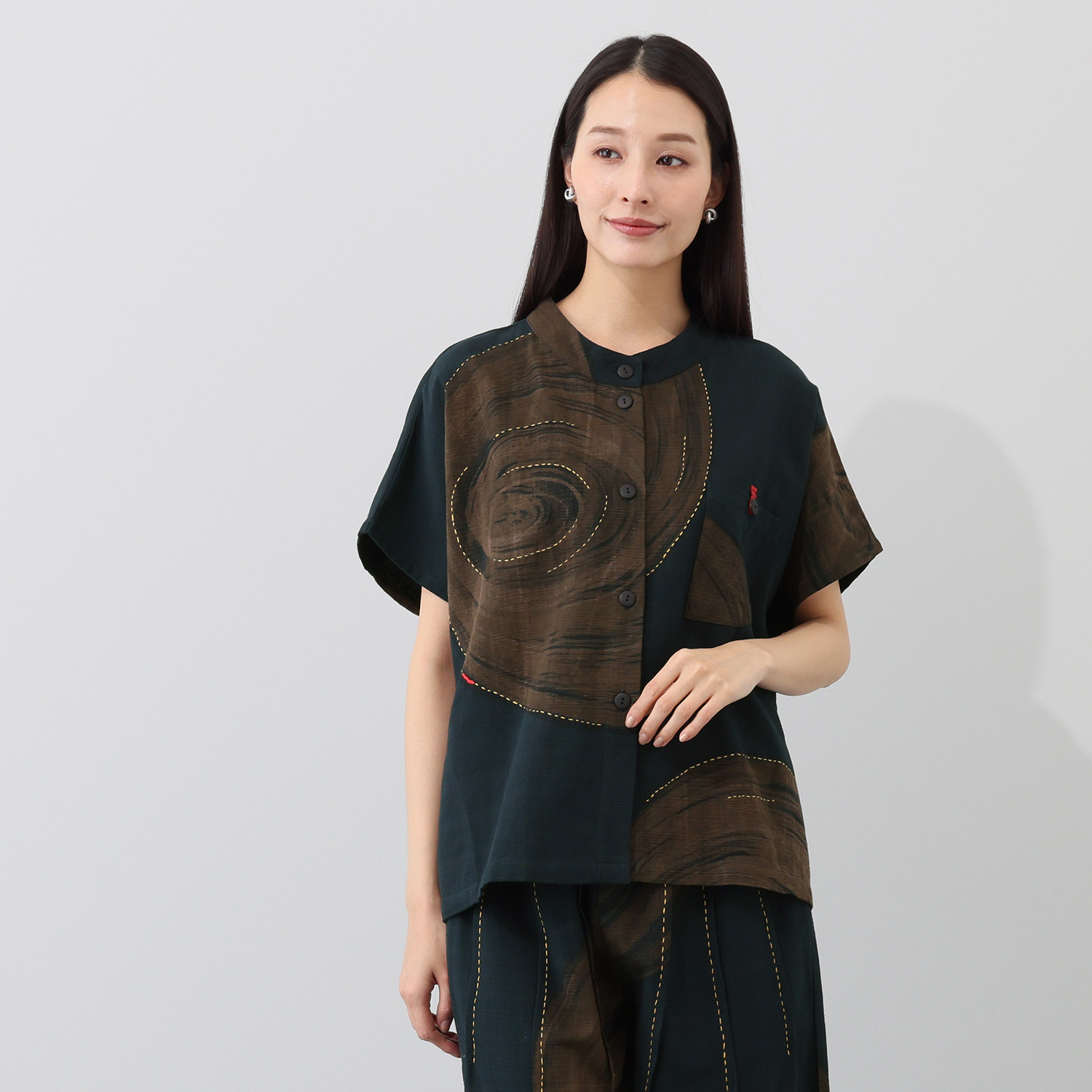 創作りょう うずまき柄 プルオーバー