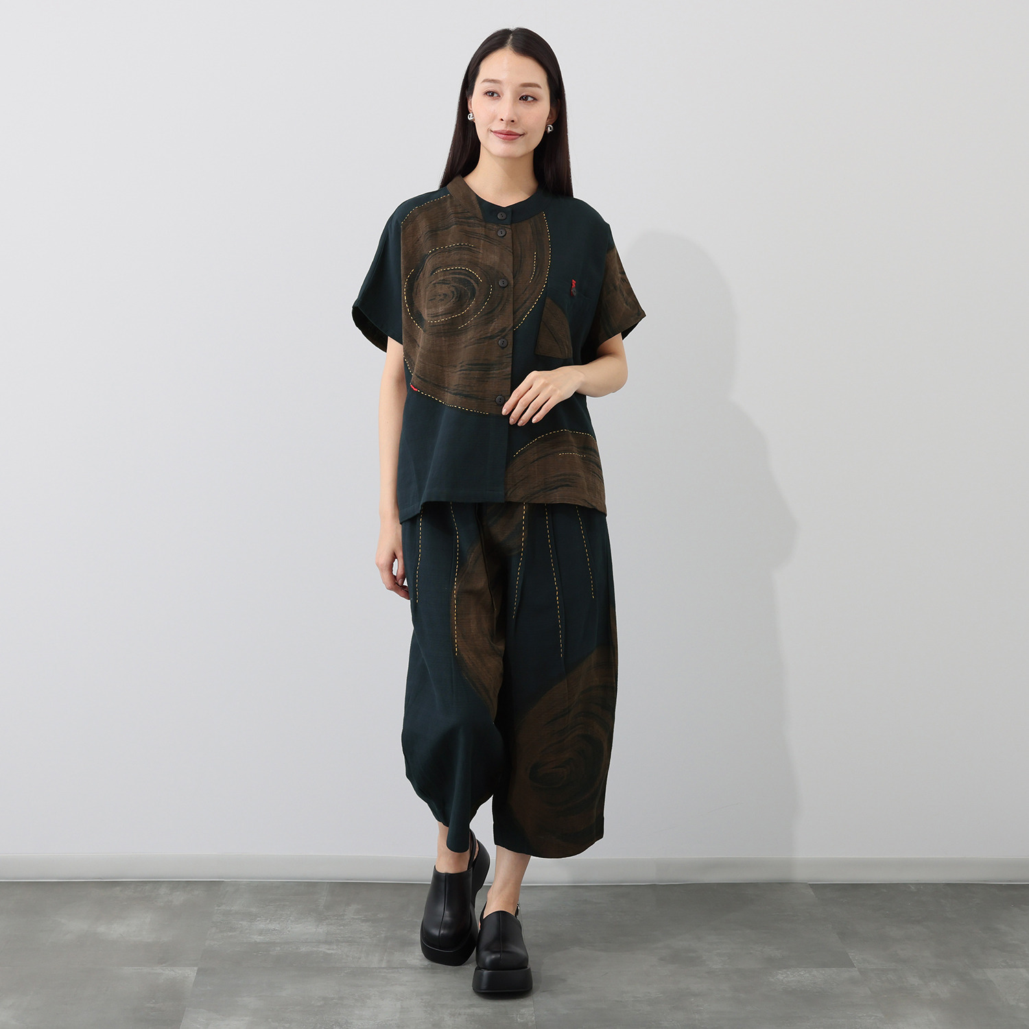 創作りょう うずまき柄 プルオーバー