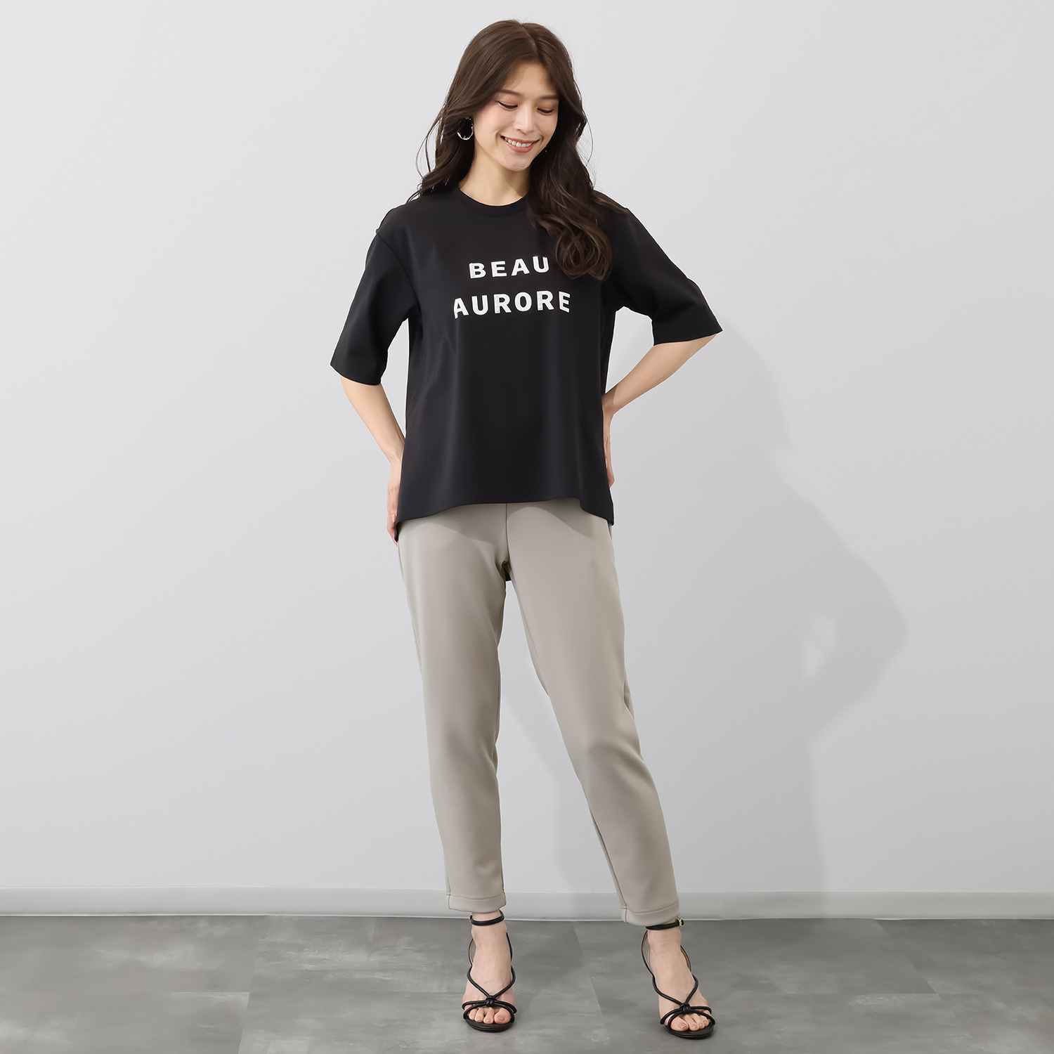 イシカワラボ★ヒトミ アクアスーティング ストレッチジャージー スキニーパンツ