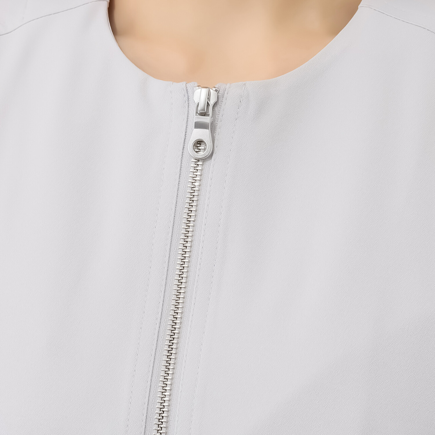 イシカワラボ★ヒトミ ストレッチジョーゼット 異素材切替 バルーンシルエット ジレ