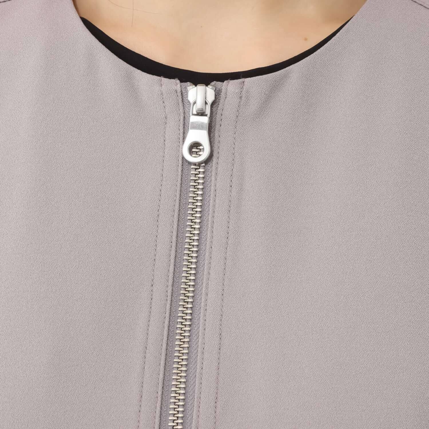 イシカワラボ★ヒトミ ストレッチジョーゼット 異素材切替 バルーンシルエット ジレ