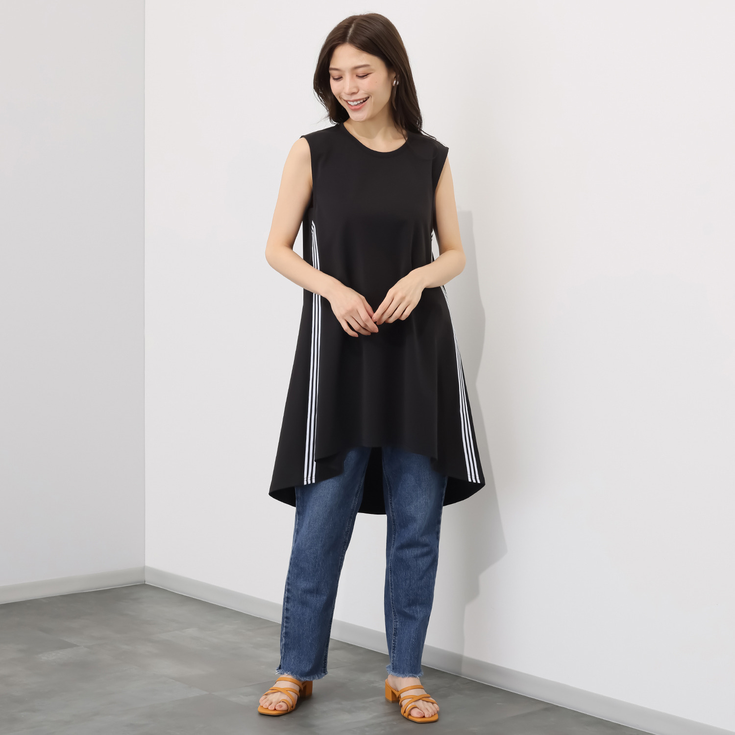 イシカワラボ★ヒトミ オーロラシルエット スリーブレス チュニック