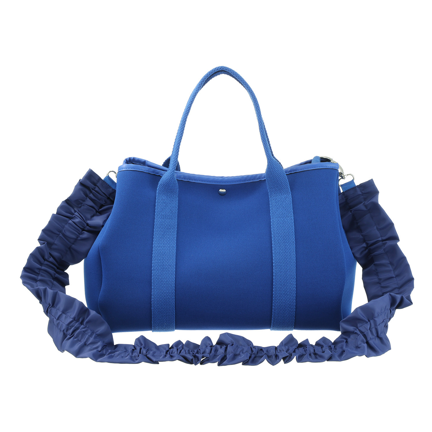 イシカワラボ★ヒトミ サテンフリルストラップ付 ダンボールトートバッグ