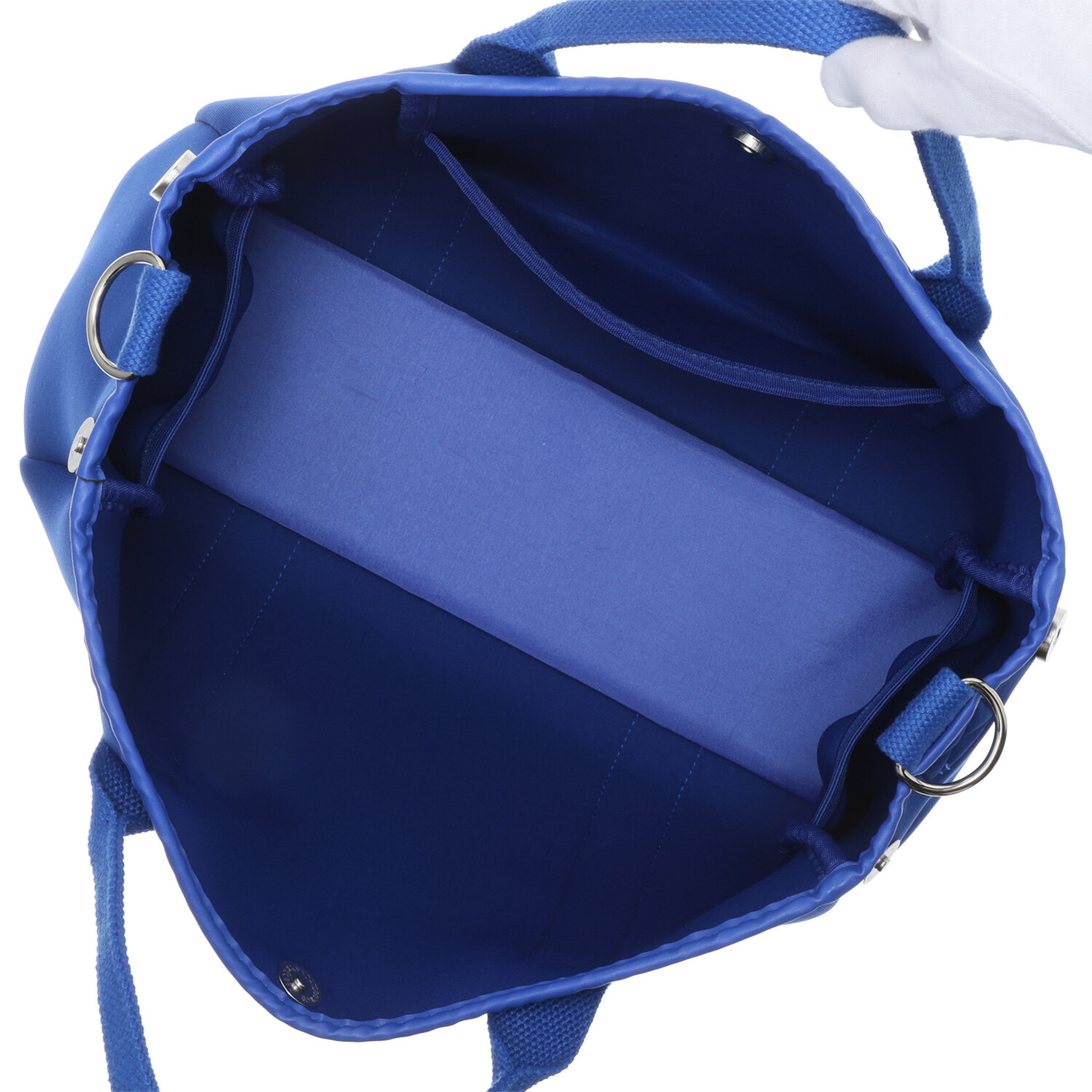 イシカワラボ★ヒトミ サテンフリルストラップ付 ダンボールトートバッグ