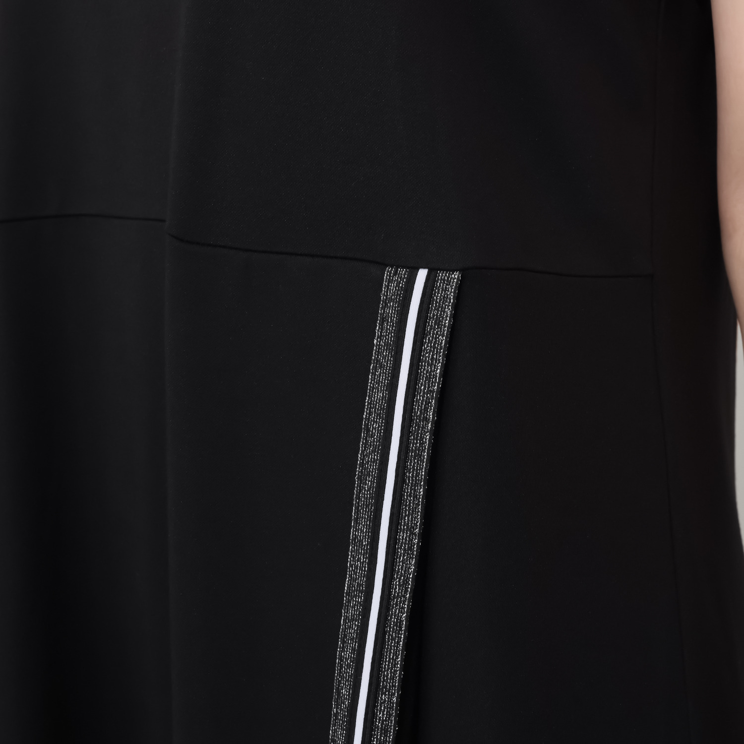 ブルーコレクション 楽々！きれいスタイル サイドライン テープアクセント ジャージーワンピース