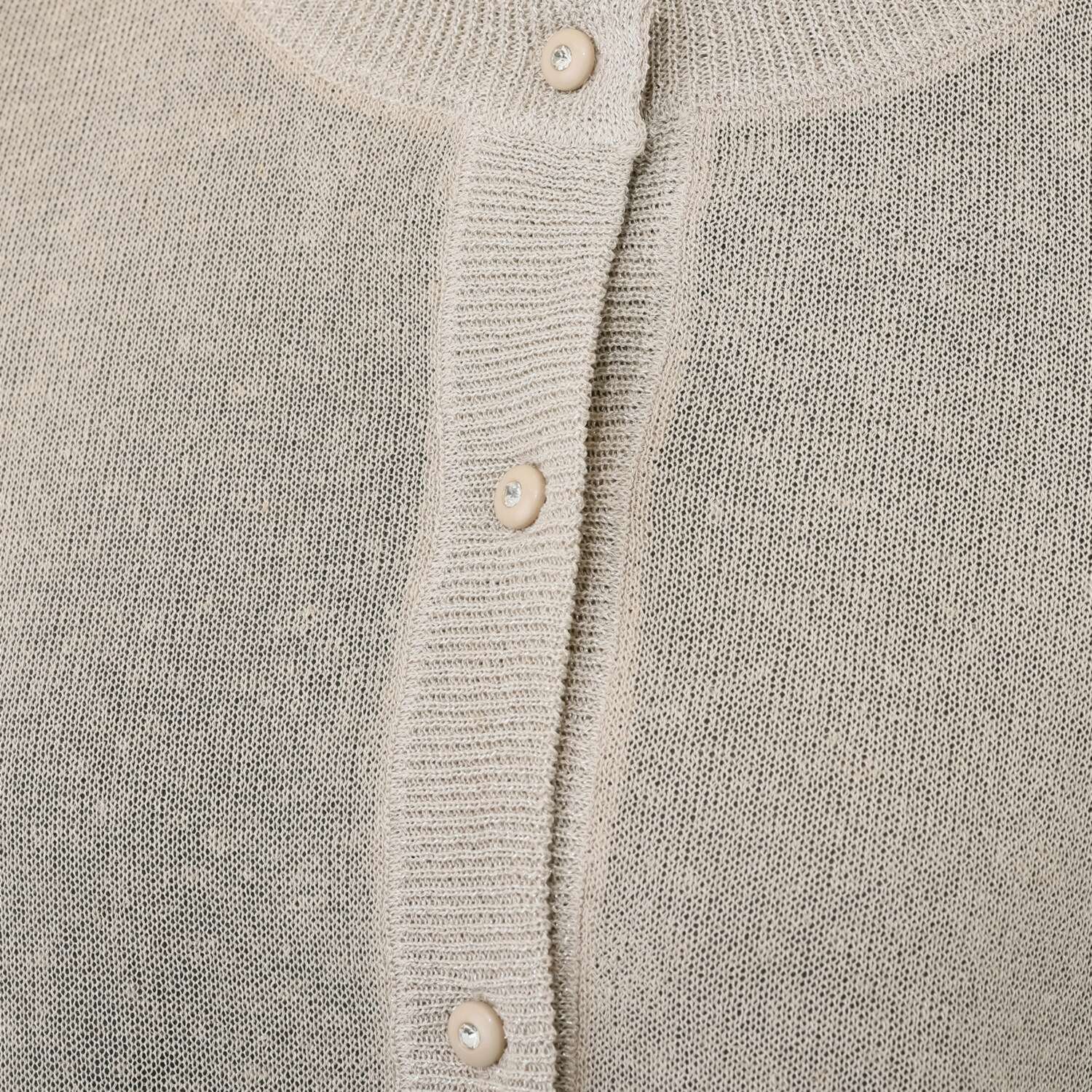 ラヴィーコンフォート ラメアクセント 袖コンシャスな ゴージャスカーディガン