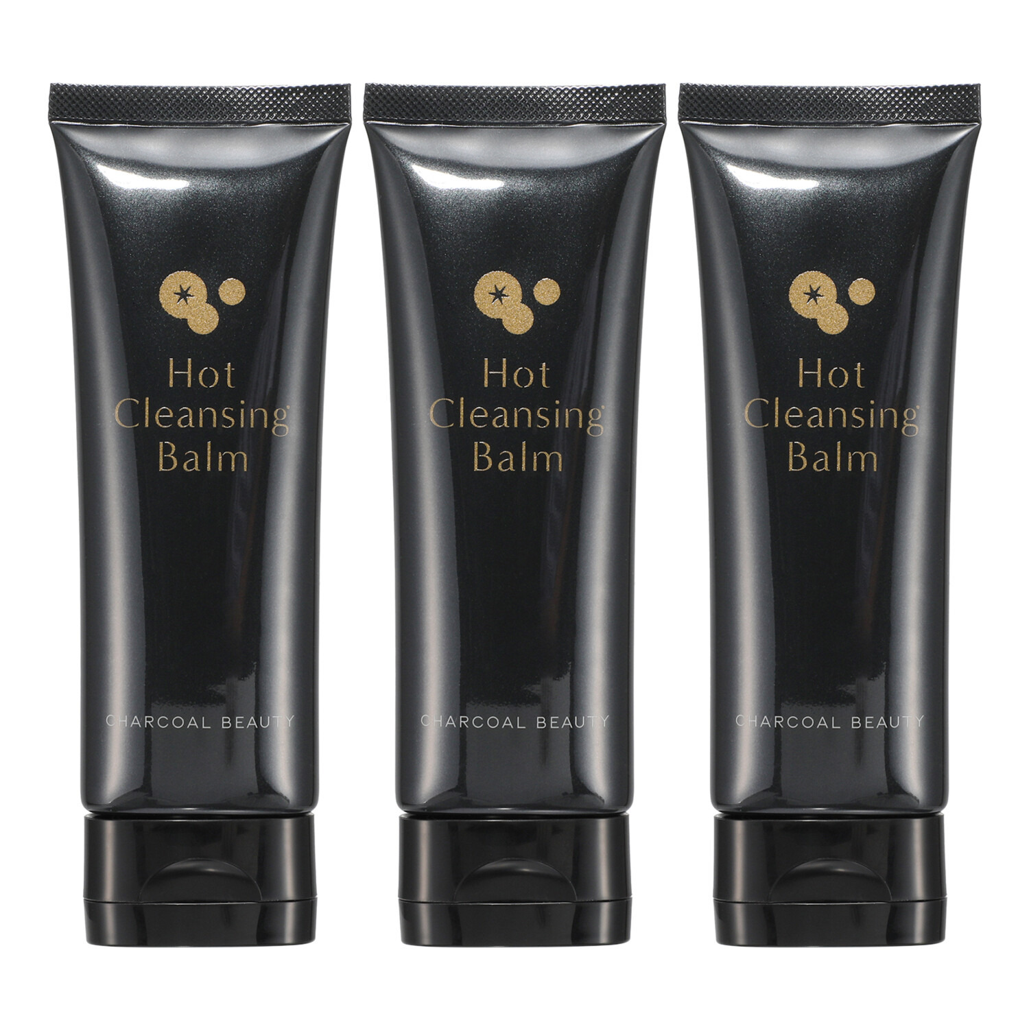 チャコールビューティー 温感クレンジングで メイク汚れすっきりオフ！ ダブル洗顔不要１品５機能 ホットクレンジングバーム ３本セット