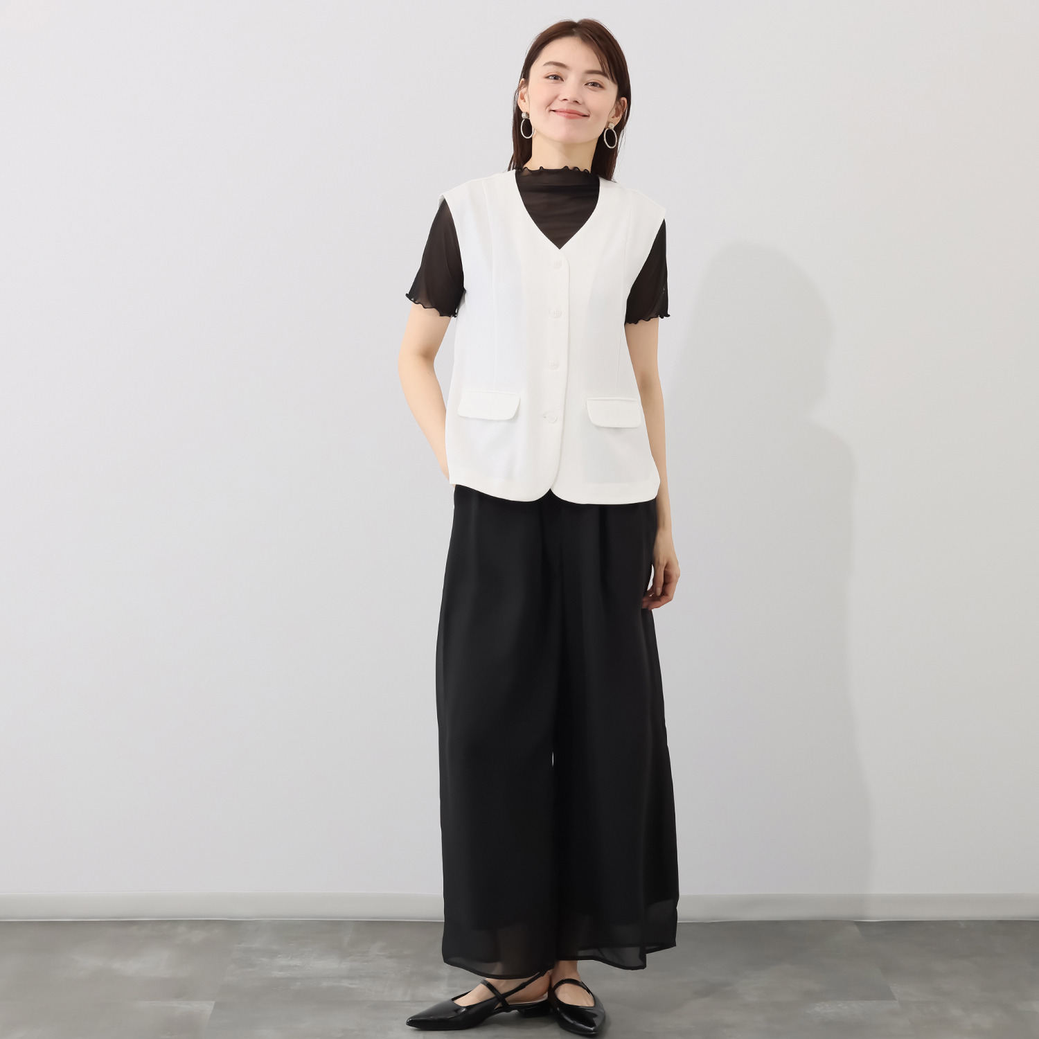 ボンボン・エ・ショコラ エアリーシフォンパンツ