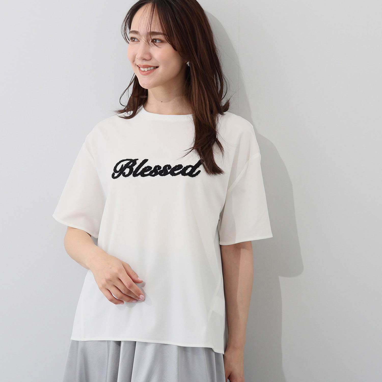 チーロ 接触冷感 大人のロゴＴブラウス