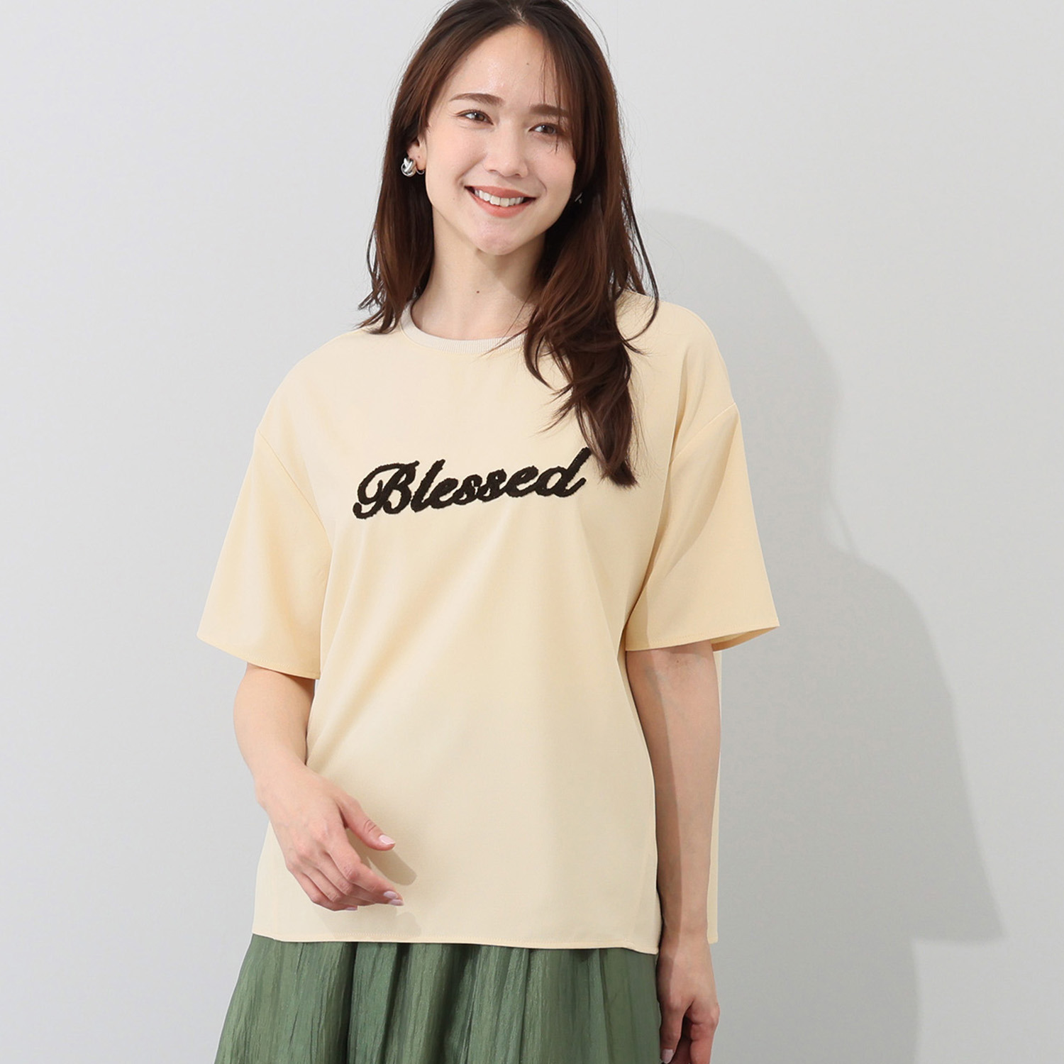 チーロ 接触冷感 大人のロゴＴブラウス